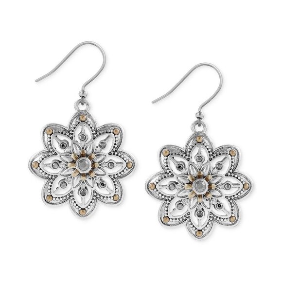 Lucky Brand Openwork Floral Drop Earrings - Picture 1 of 2